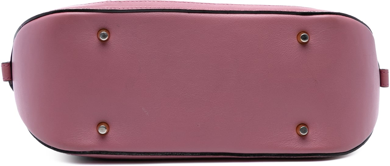 Burberry Small Leather Trimmed House Check Canvas Bridle Orchard Satchel Bruin