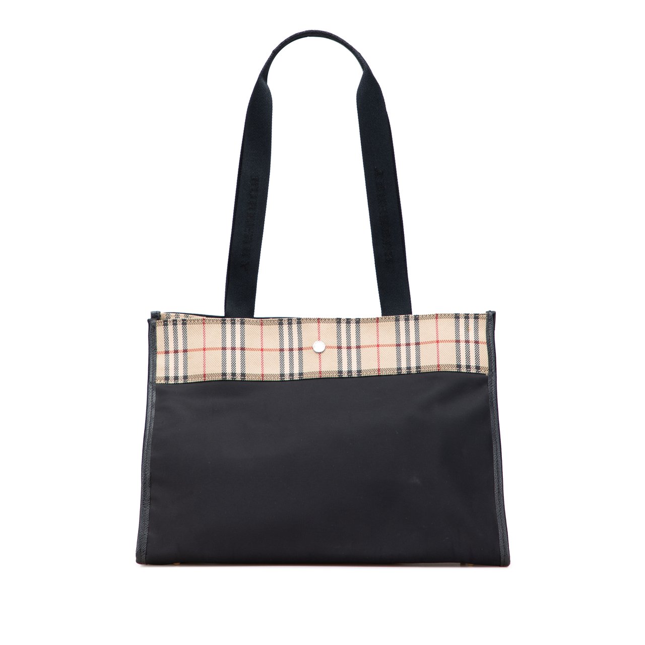 Burberry House Check Nylon Tote Zwart