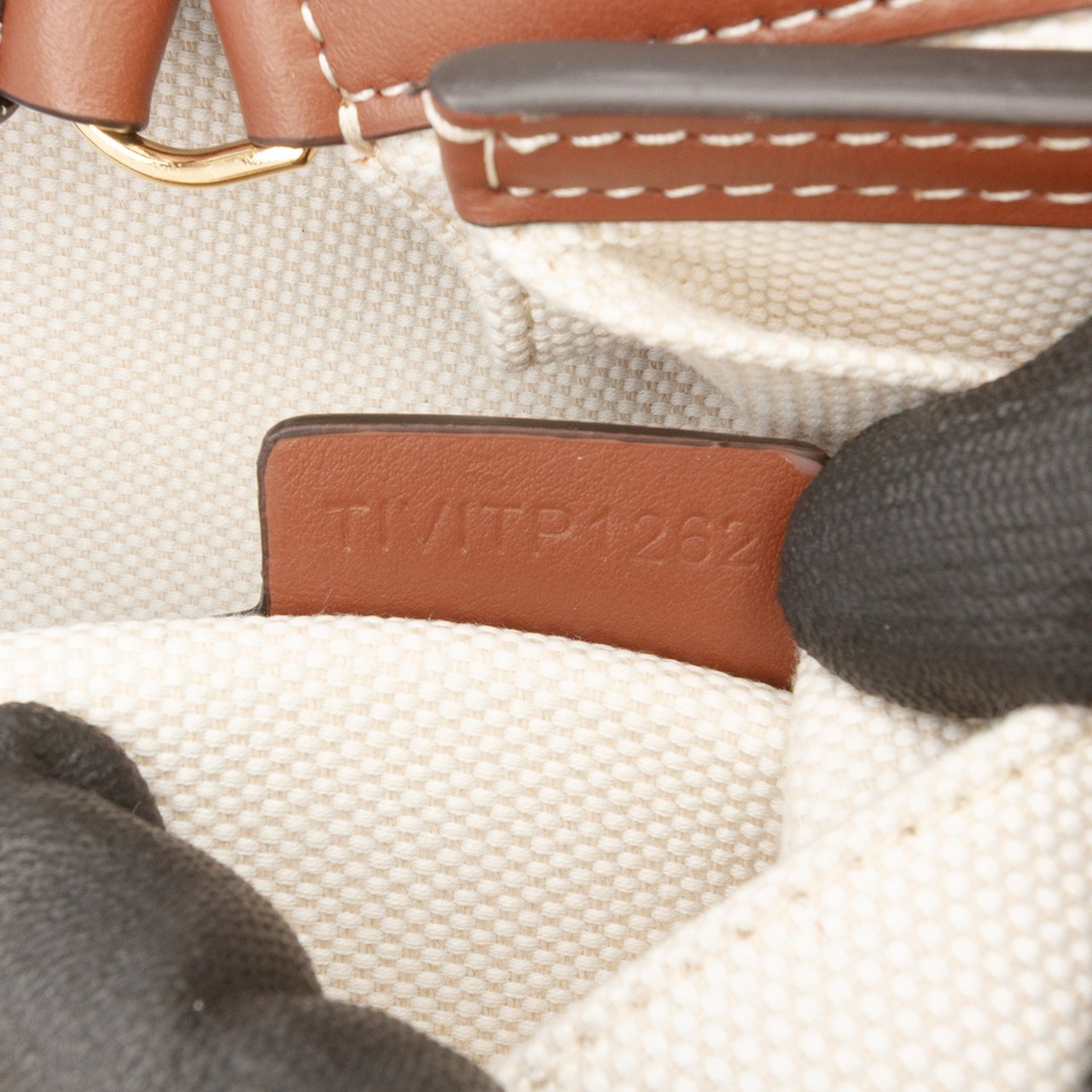 Burberry Small Canvas Logo Peggy Bucket Bag Bruin