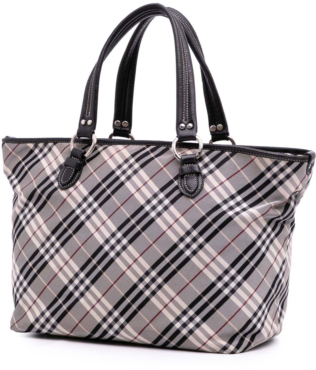 Burberry Nova Check Canvas Tote Grijs