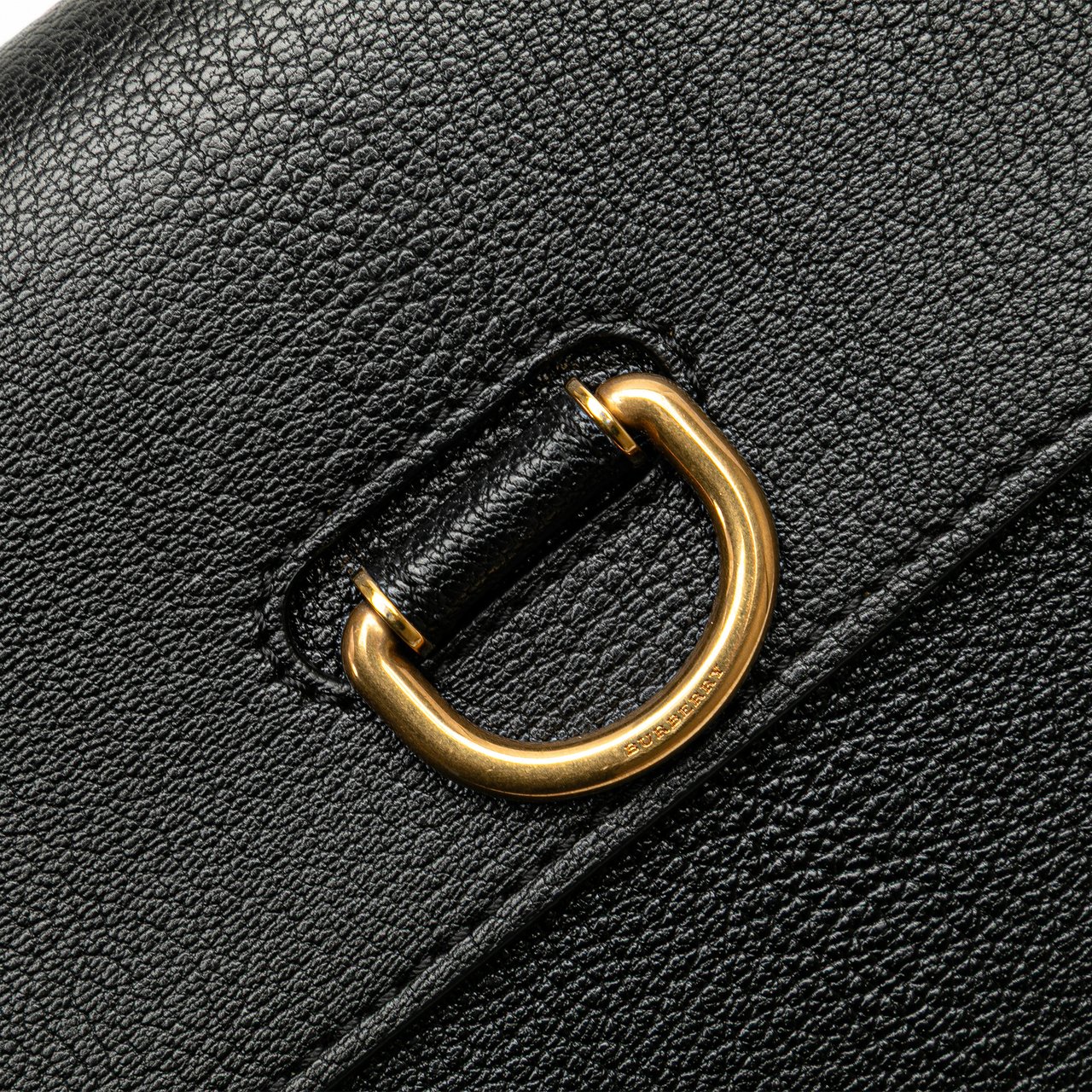 Burberry Leather Hayes D Ring Crossbody Zwart