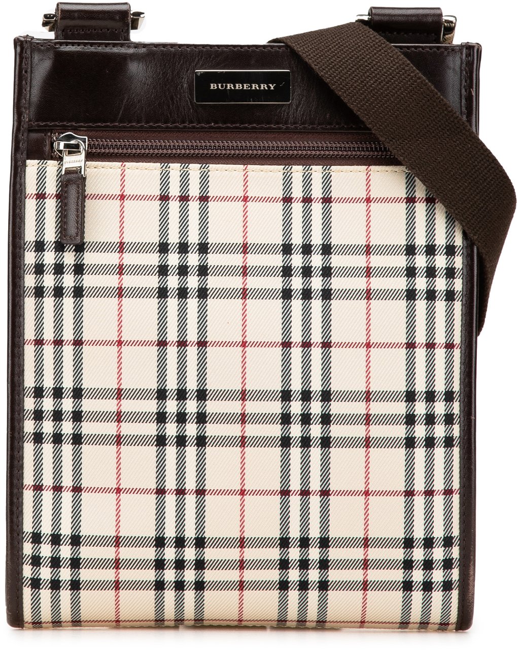 Burberry House Check Canvas Crossbody Bruin