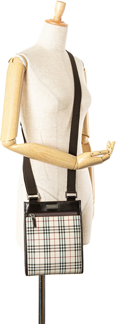 Burberry House Check Canvas Crossbody Bruin