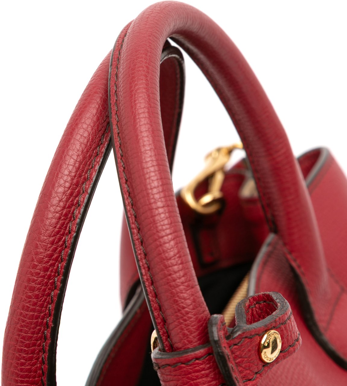 Burberry Medium Leather and House Check Banner Satchel Rood