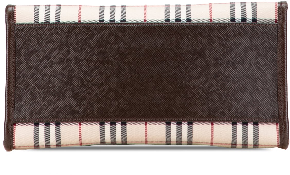 Burberry House Check Canvas Handbag Bruin
