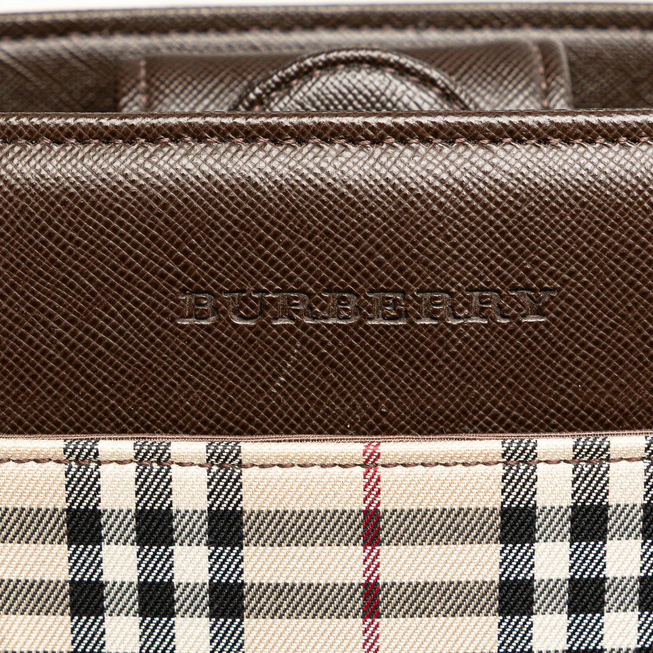 Burberry House Check Canvas Handbag Bruin