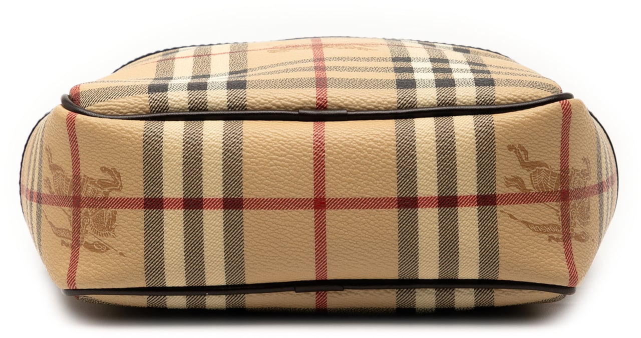 Burberry Haymarket Check Coated Canvas Crossbody Bruin