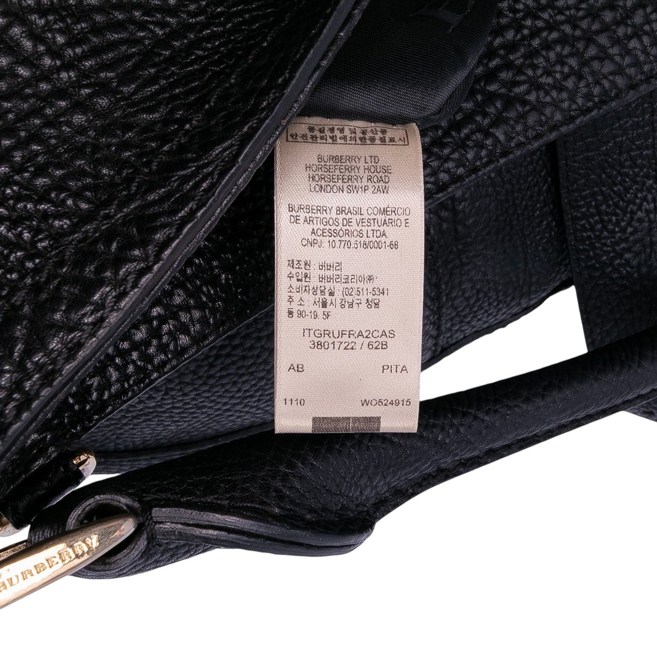 Burberry Leather Bartow Satchel Zwart