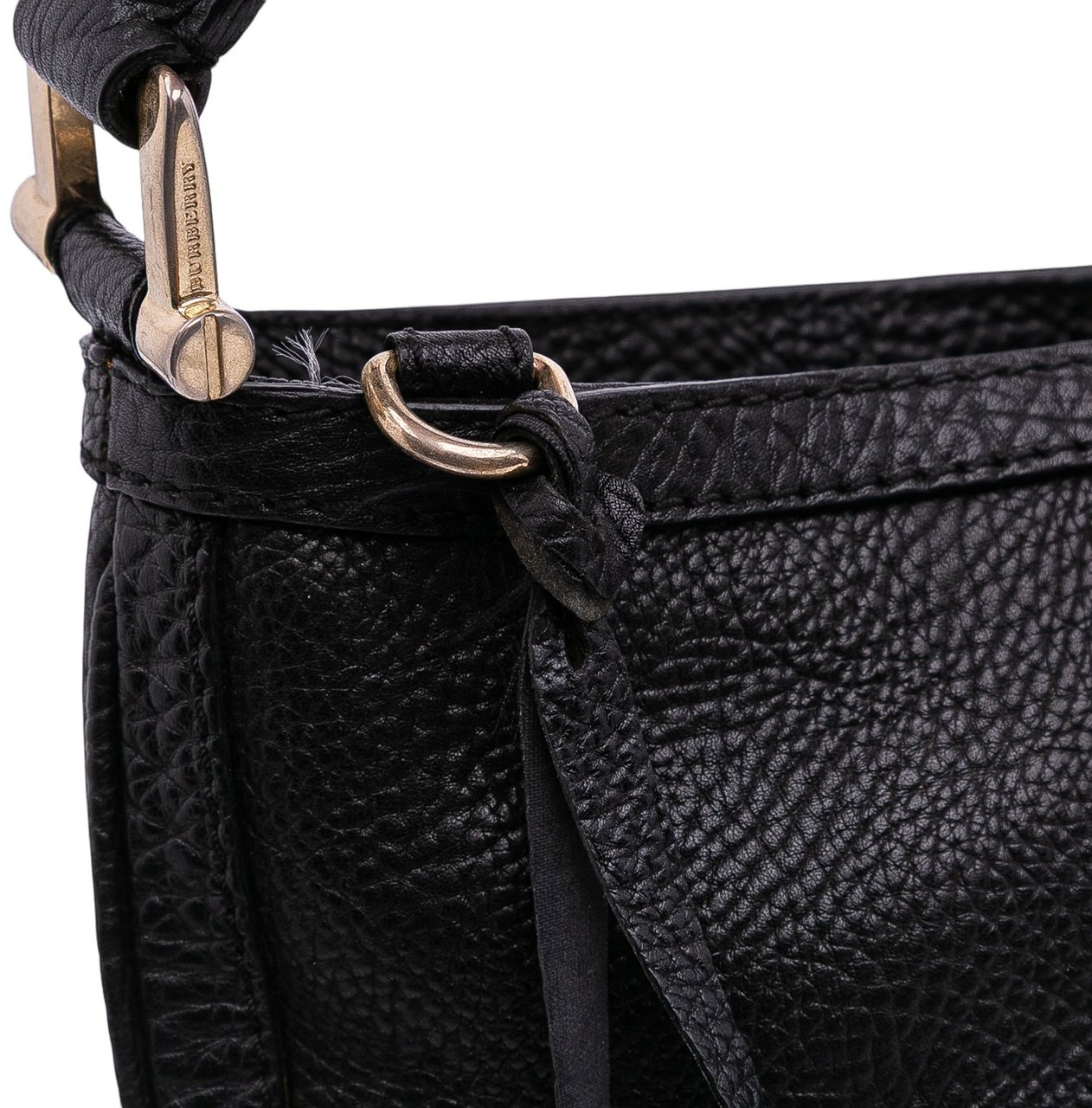 Burberry Leather Bartow Satchel Zwart