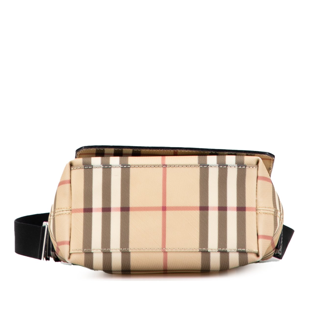 Burberry House Check Canvas Flap Crossbody Bruin