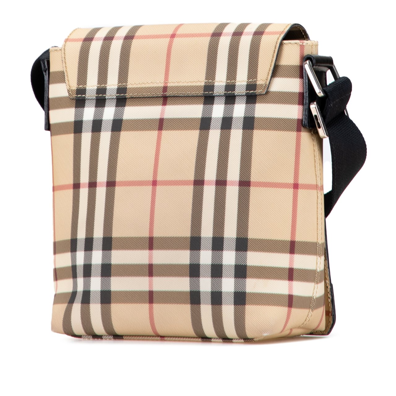 Burberry House Check Canvas Flap Crossbody Bruin