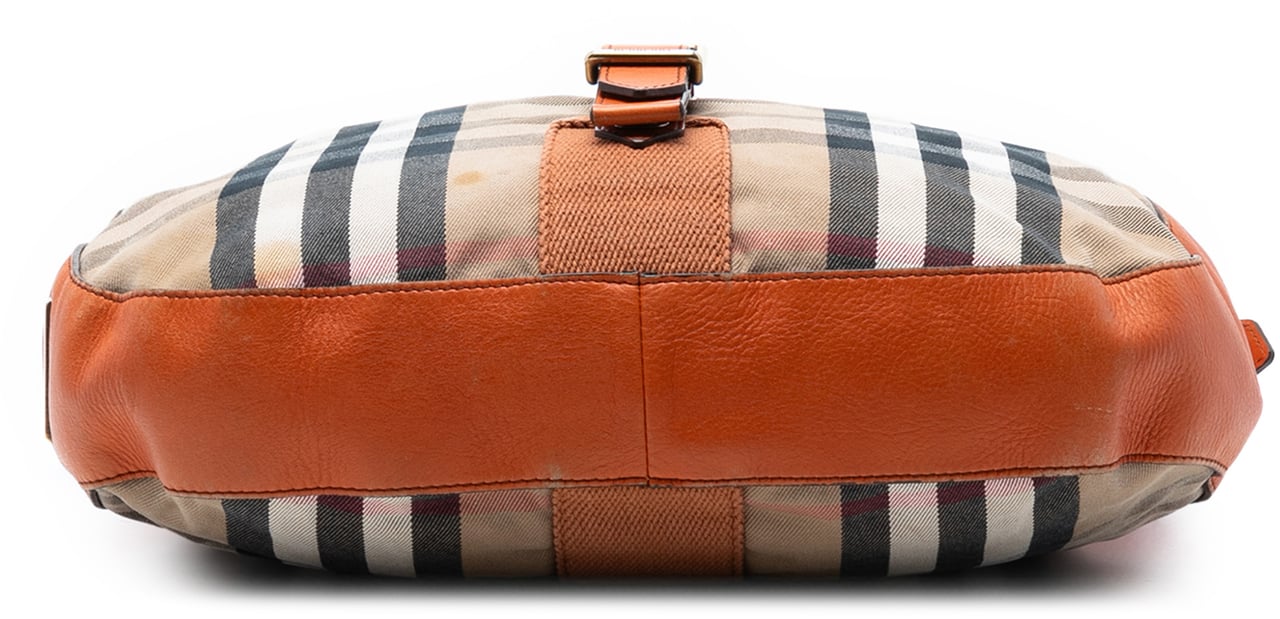 Burberry House Check Canvas Ashwood Hobo Bruin