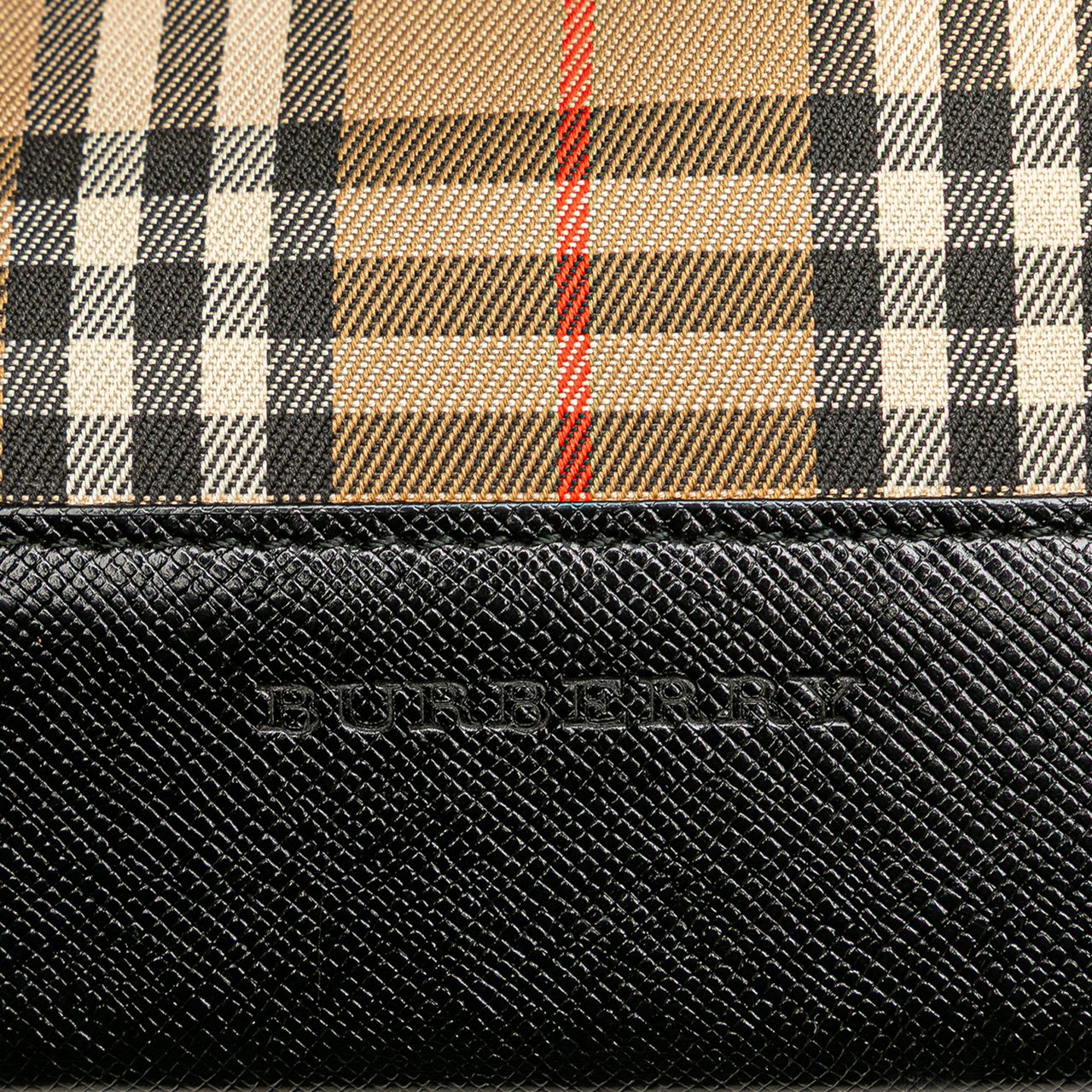 Burberry Haymarket Check Canvas Shoulder Bag Bruin
