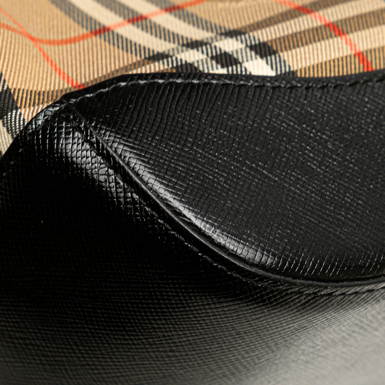 Burberry Haymarket Check Canvas Shoulder Bag Bruin