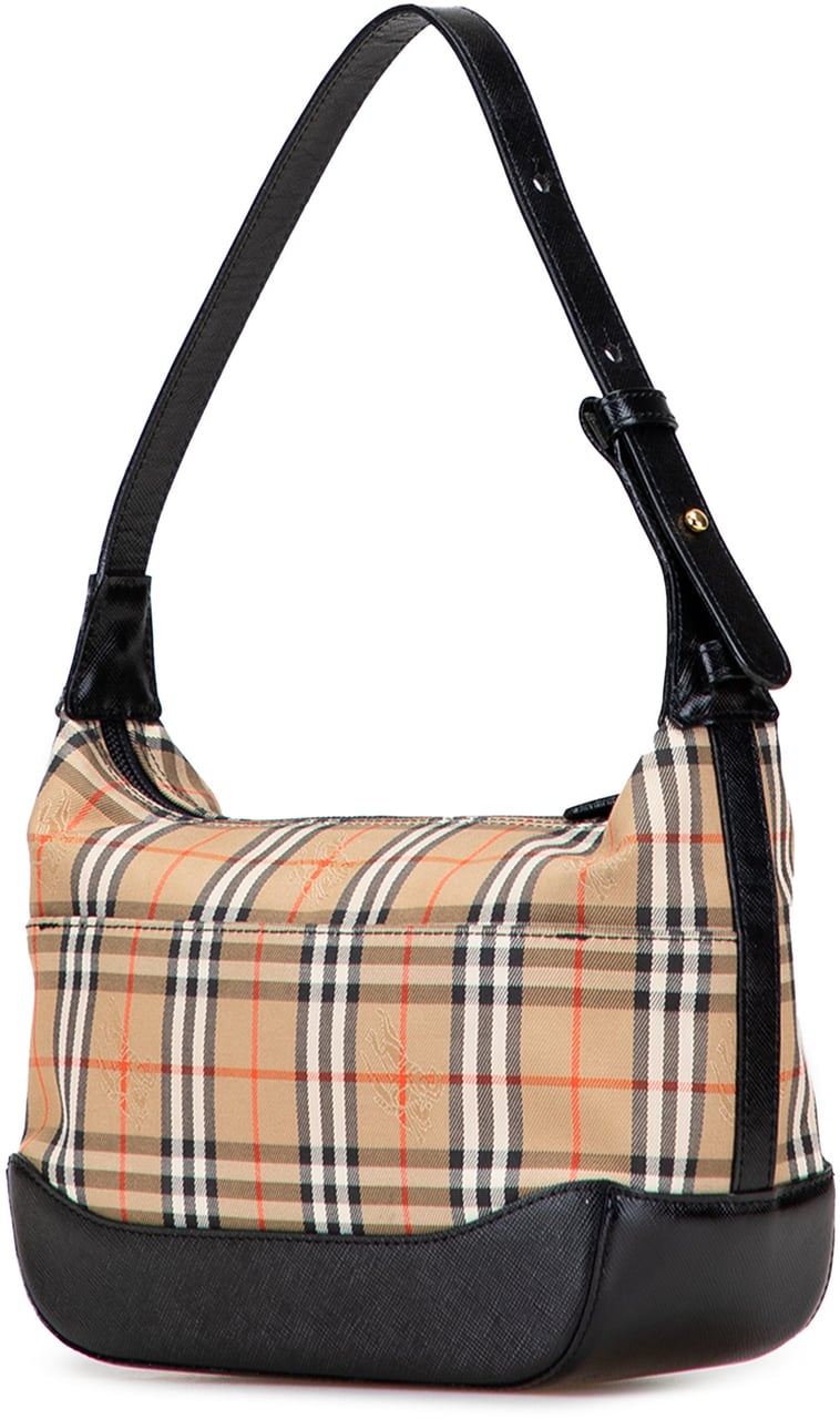 Burberry Haymarket Check Canvas Shoulder Bag Bruin