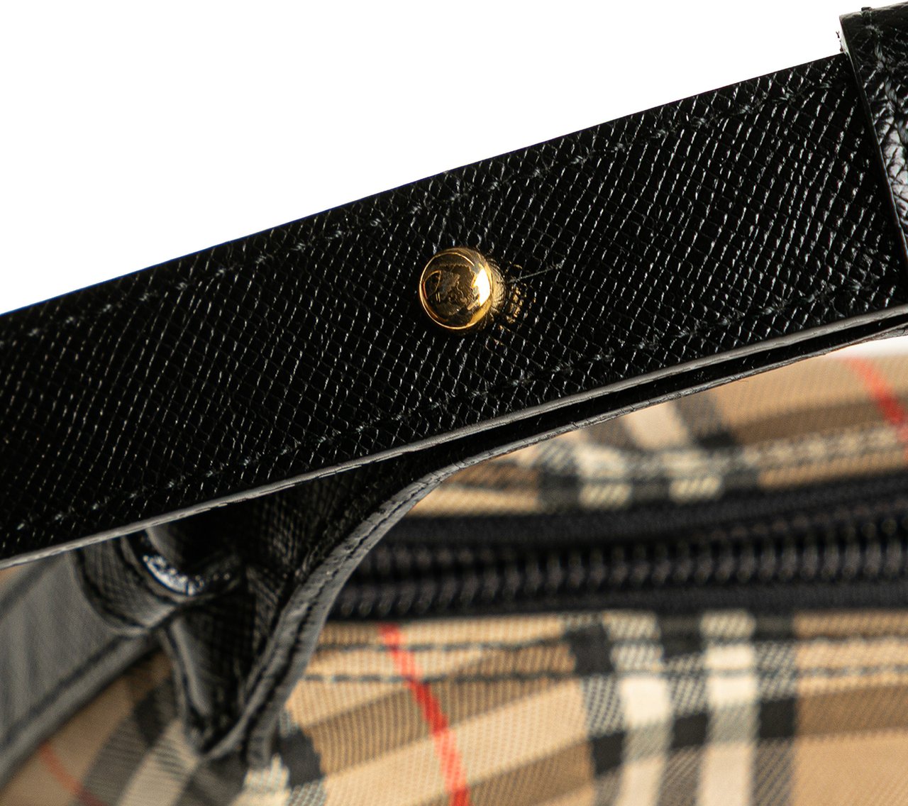 Burberry Haymarket Check Canvas Shoulder Bag Bruin