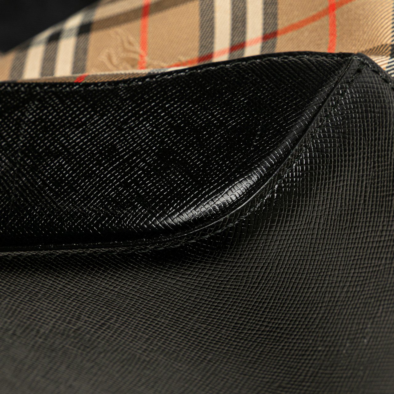 Burberry Haymarket Check Canvas Shoulder Bag Bruin