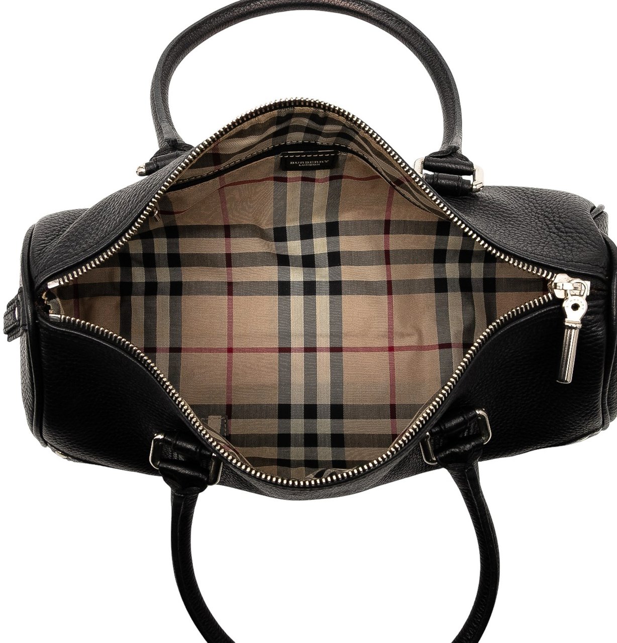 Burberry Grained Calfskin Handbag Zwart