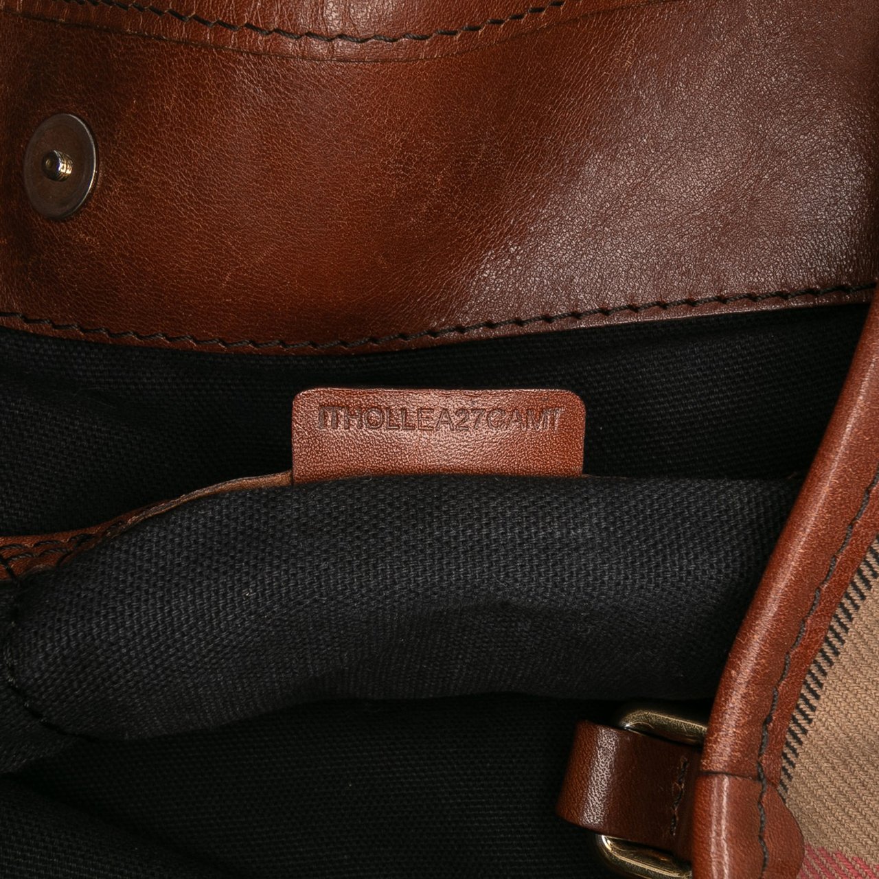 Burberry Small House Check Canvas Canterbury Tote Bruin