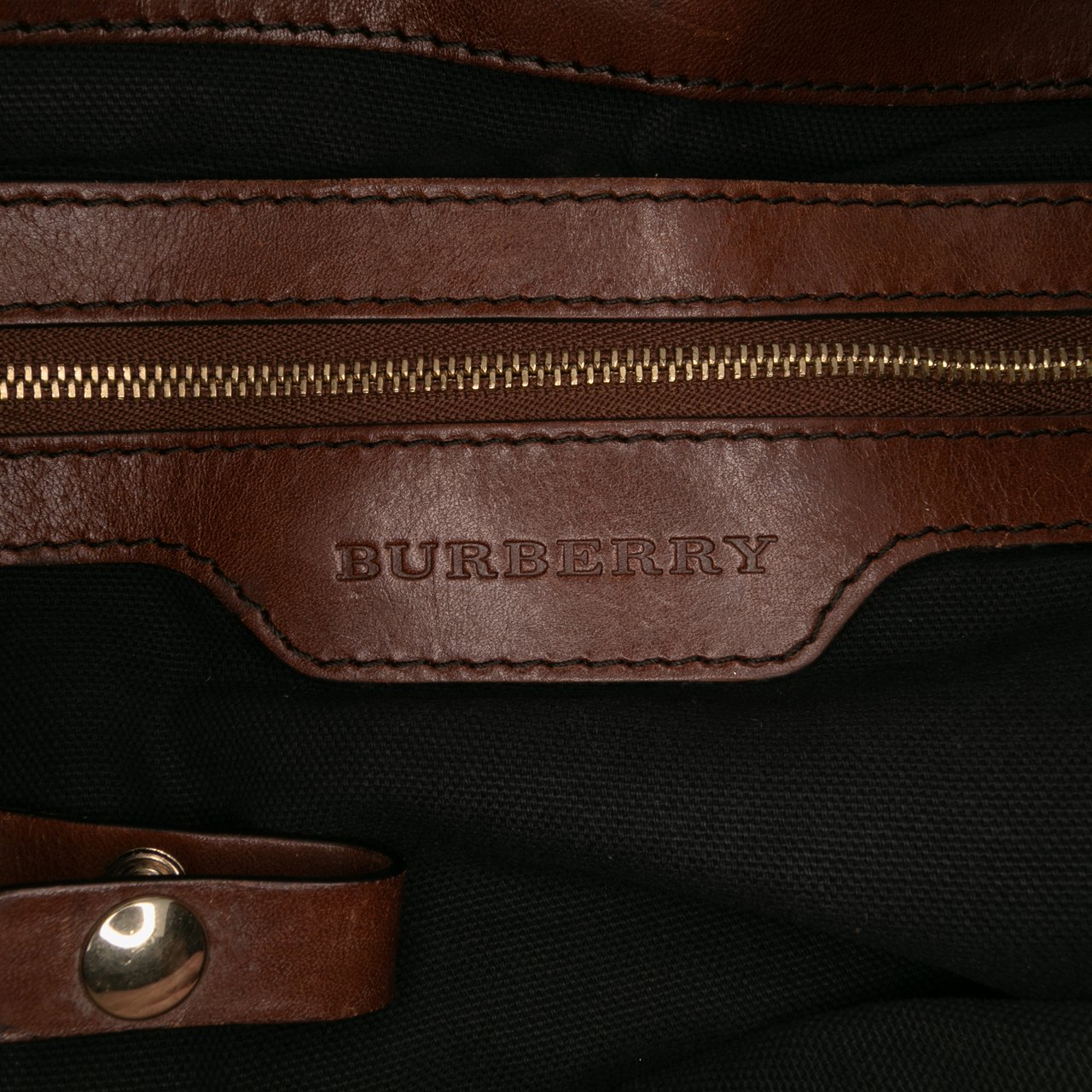Burberry Small House Check Canvas Canterbury Tote Bruin