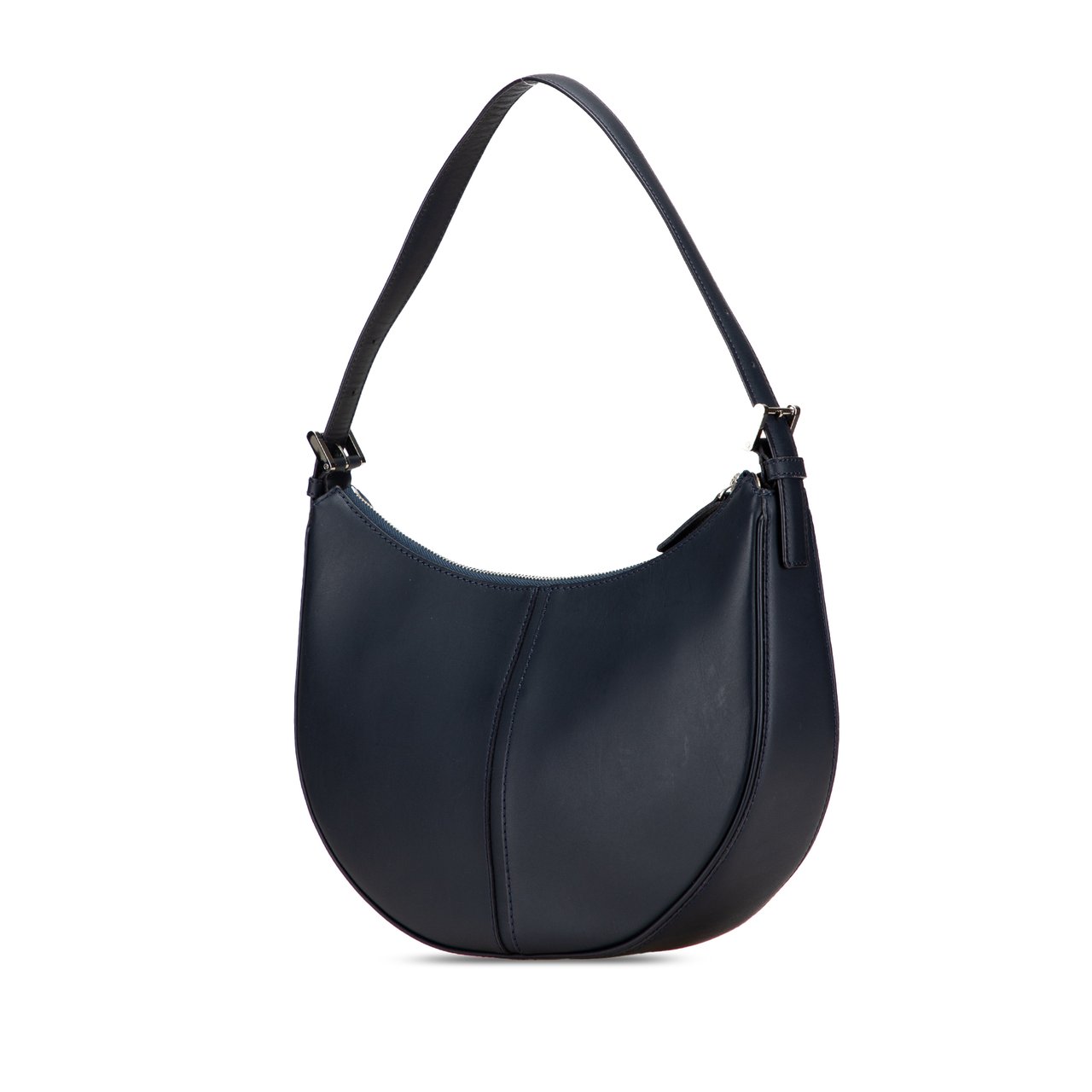 Burberry Leather Hobo Blauw