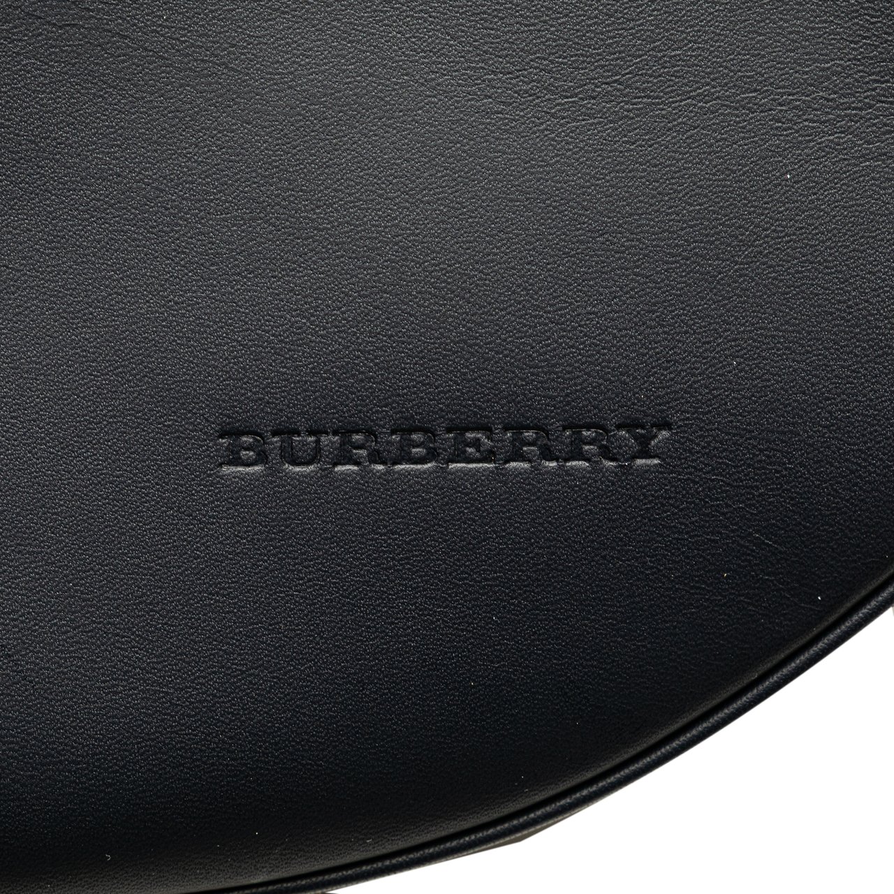 Burberry Leather Hobo Blauw