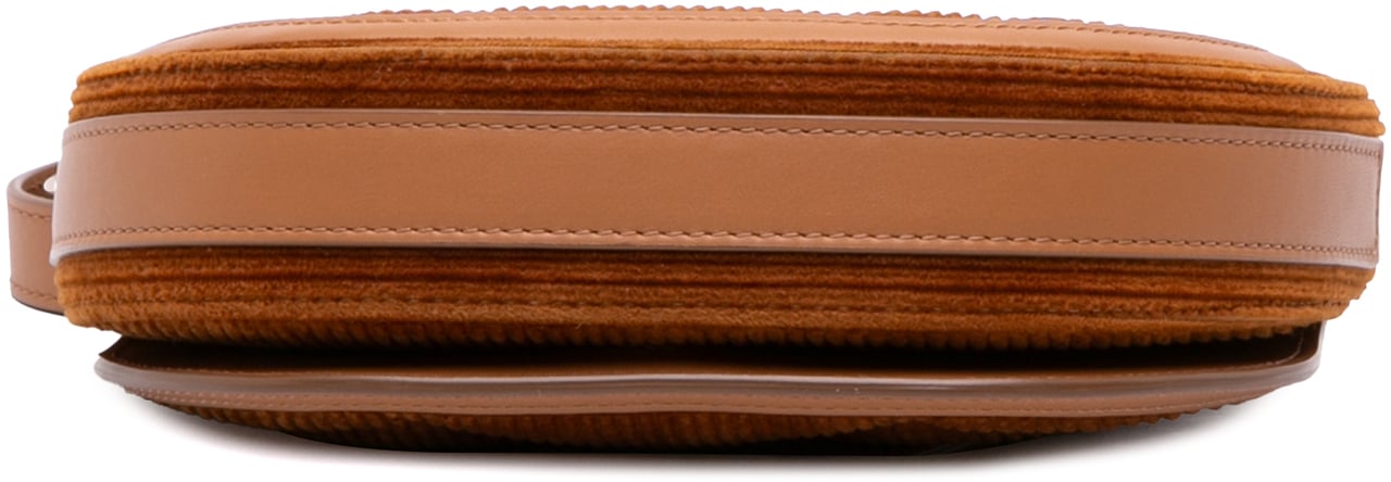 Burberry Micro Corduroy Olympia Shoulder Bag Bruin