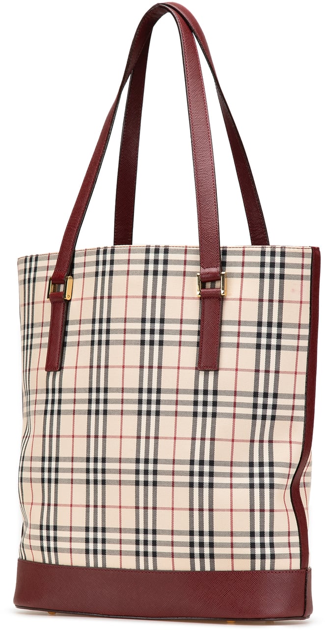 Burberry House Check Canvas Tote Bruin
