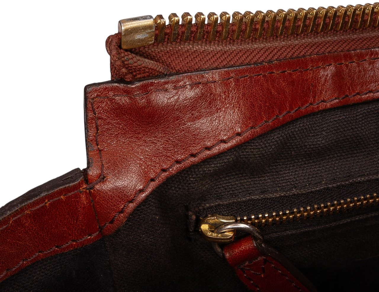 Burberry Small House Check Canvas Bridle Gladstone Satchel Bruin