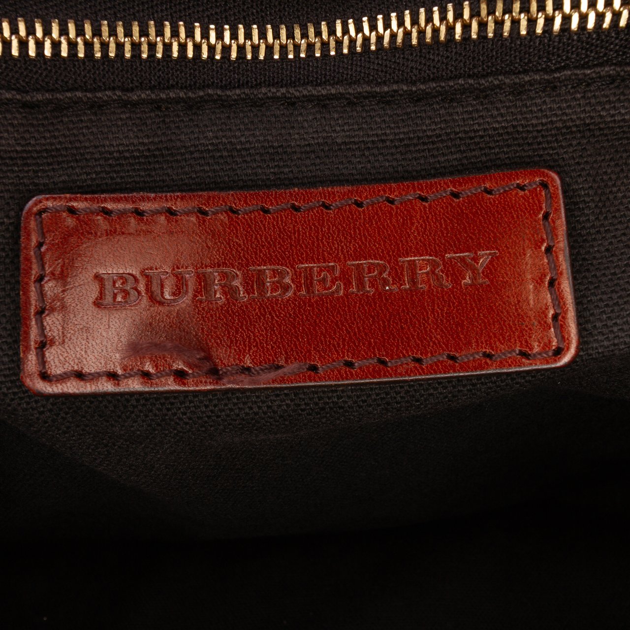 Burberry Small House Check Canvas Bridle Gladstone Satchel Bruin