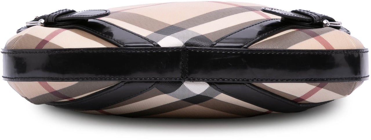 Burberry Supernova Check Coated Canvas Larkin Hobo Bruin