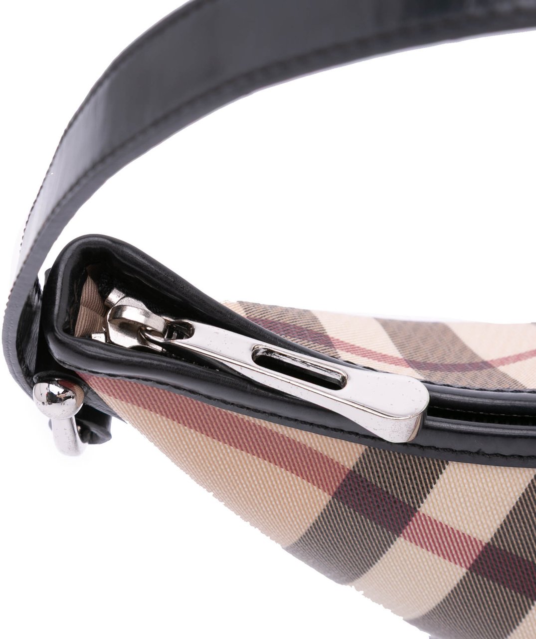 Burberry Supernova Check Coated Canvas Larkin Hobo Bruin