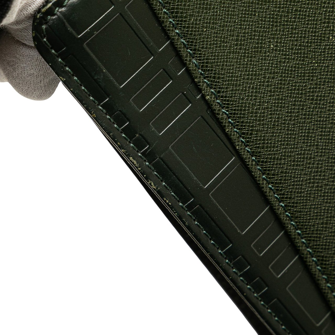 Burberry Leather Clutch Groen