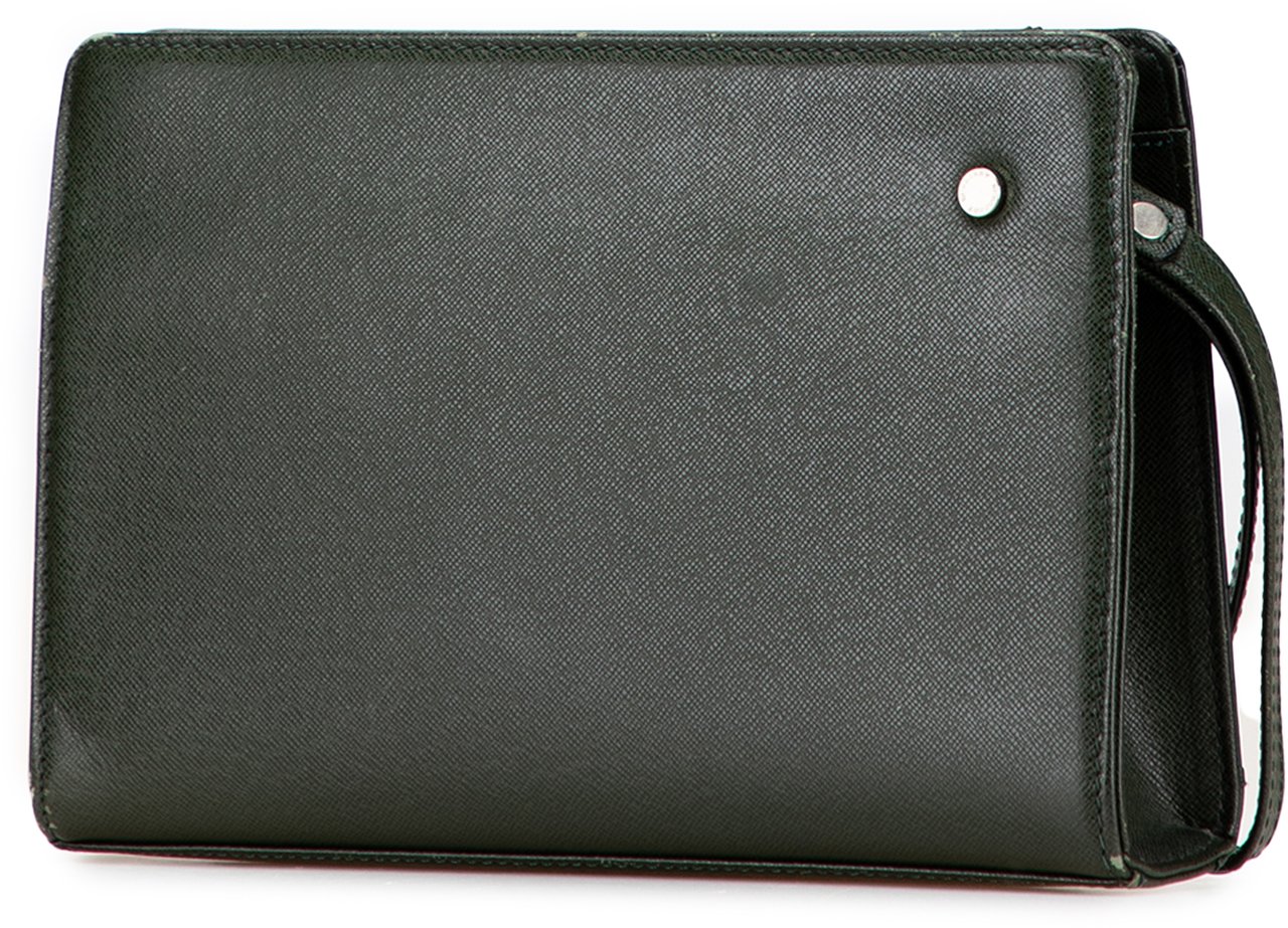 Burberry Leather Clutch Groen