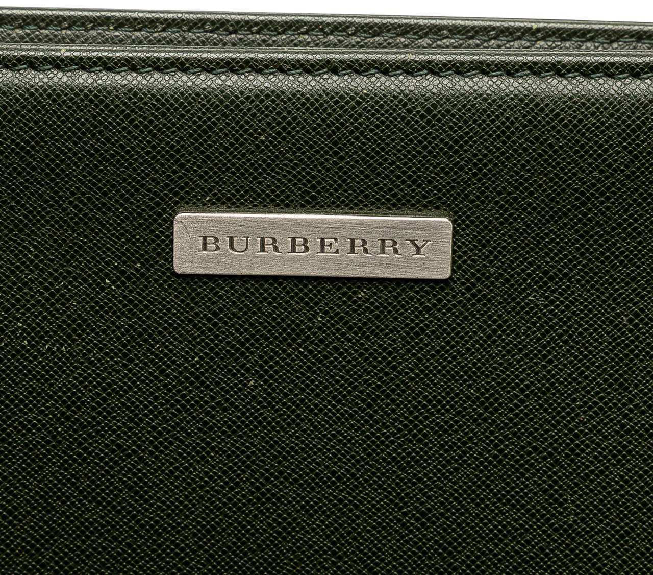 Burberry Leather Clutch Groen