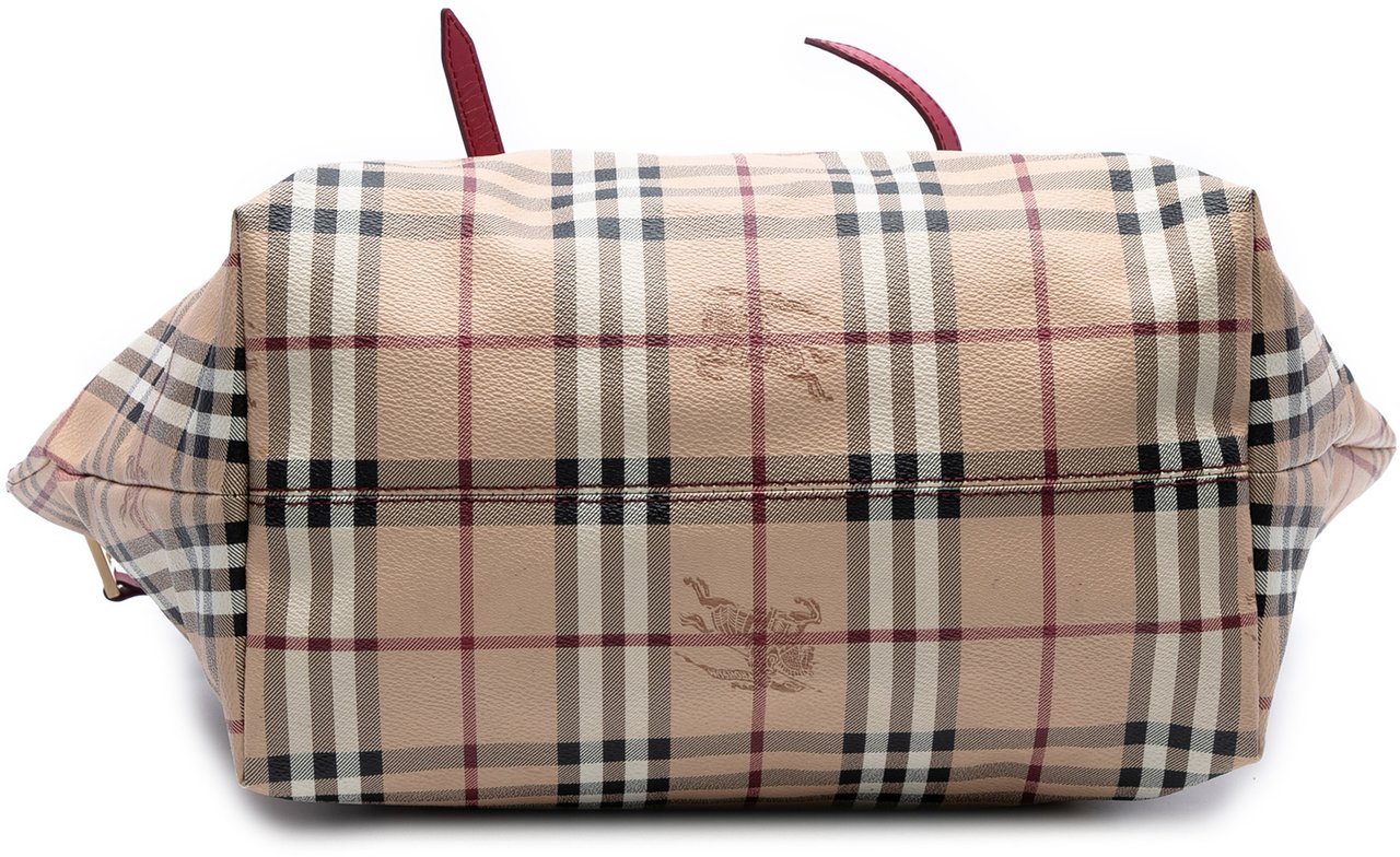 Burberry Medium Haymarket Check Coated Canvas Salisbury Tote Bruin