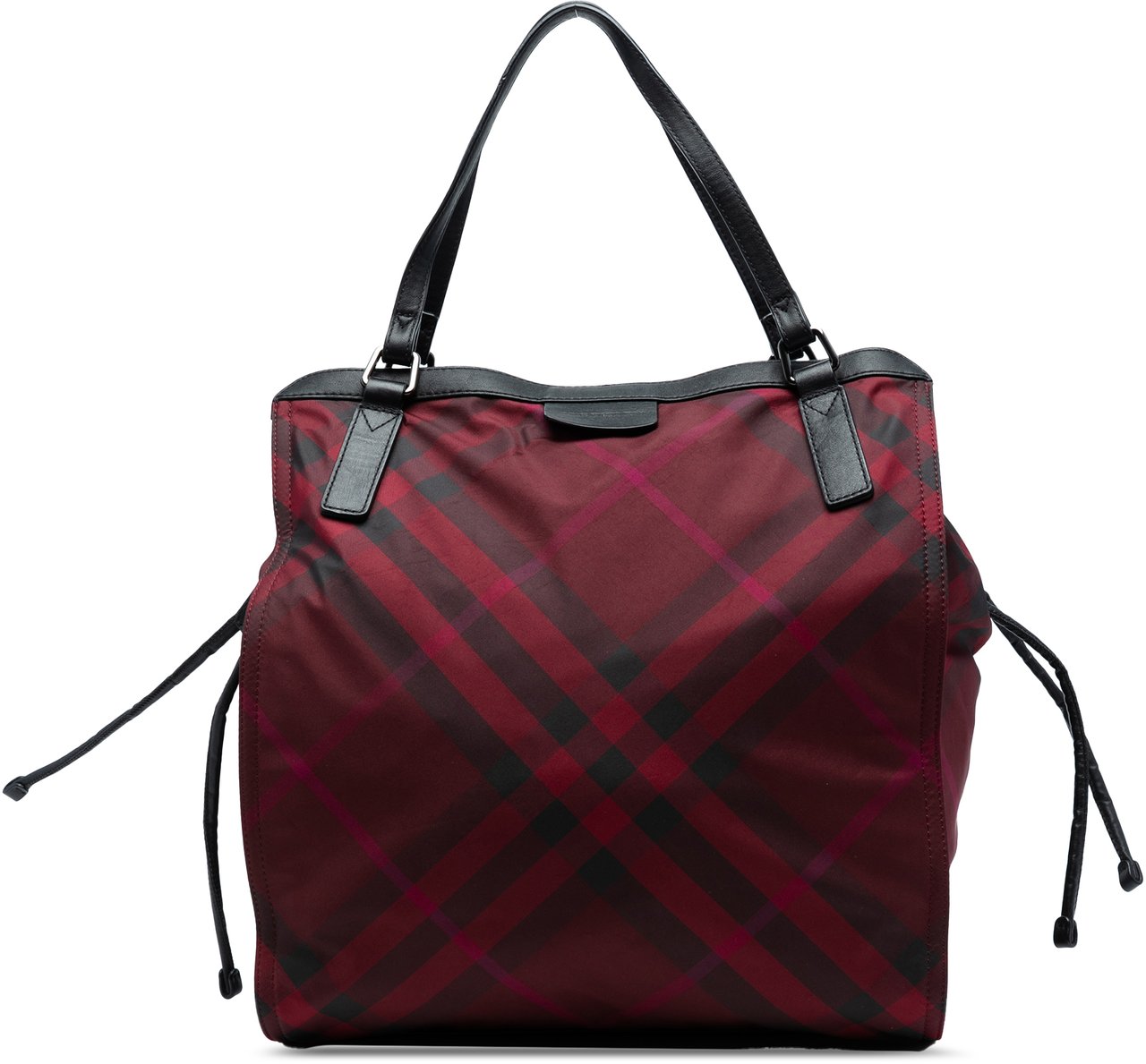 Burberry Supernova Check Nylon Buckleigh Tote Rood