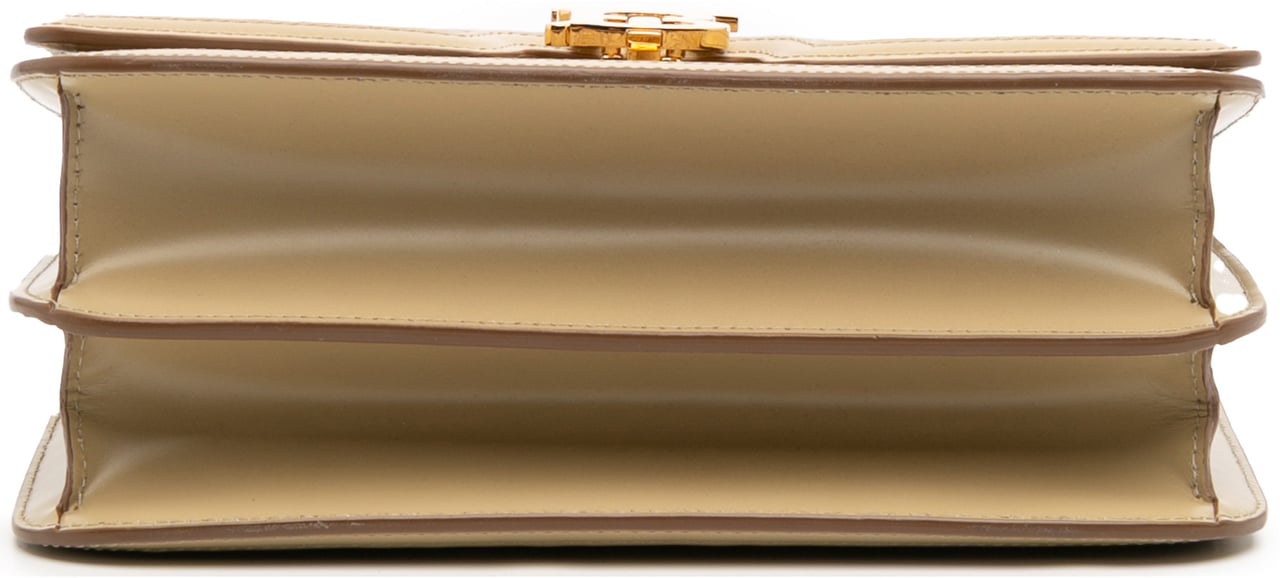 Burberry Medium TB Monogram Embossed Calfskin Chain Crossbody Bruin