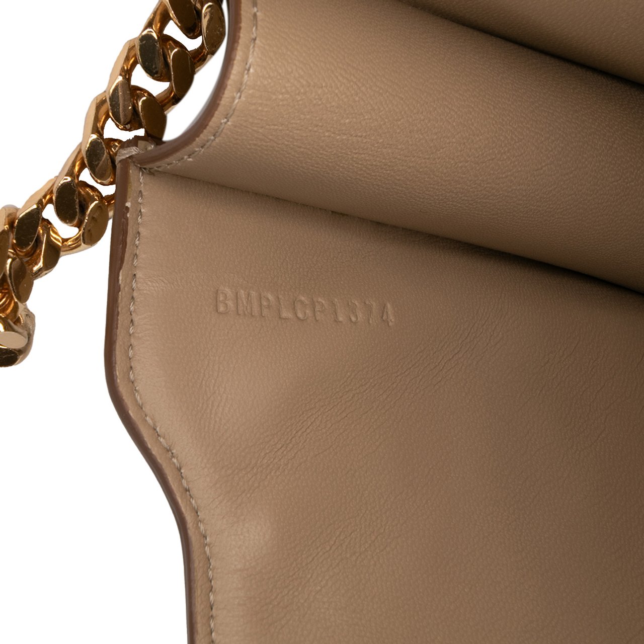 Burberry Medium TB Monogram Embossed Calfskin Chain Crossbody Bruin