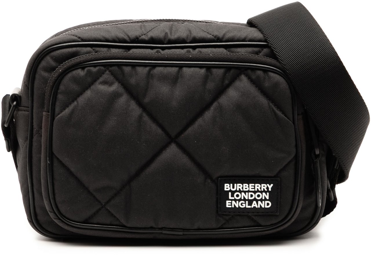 Burberry Quilted Nylon Paddy Crossbody Zwart