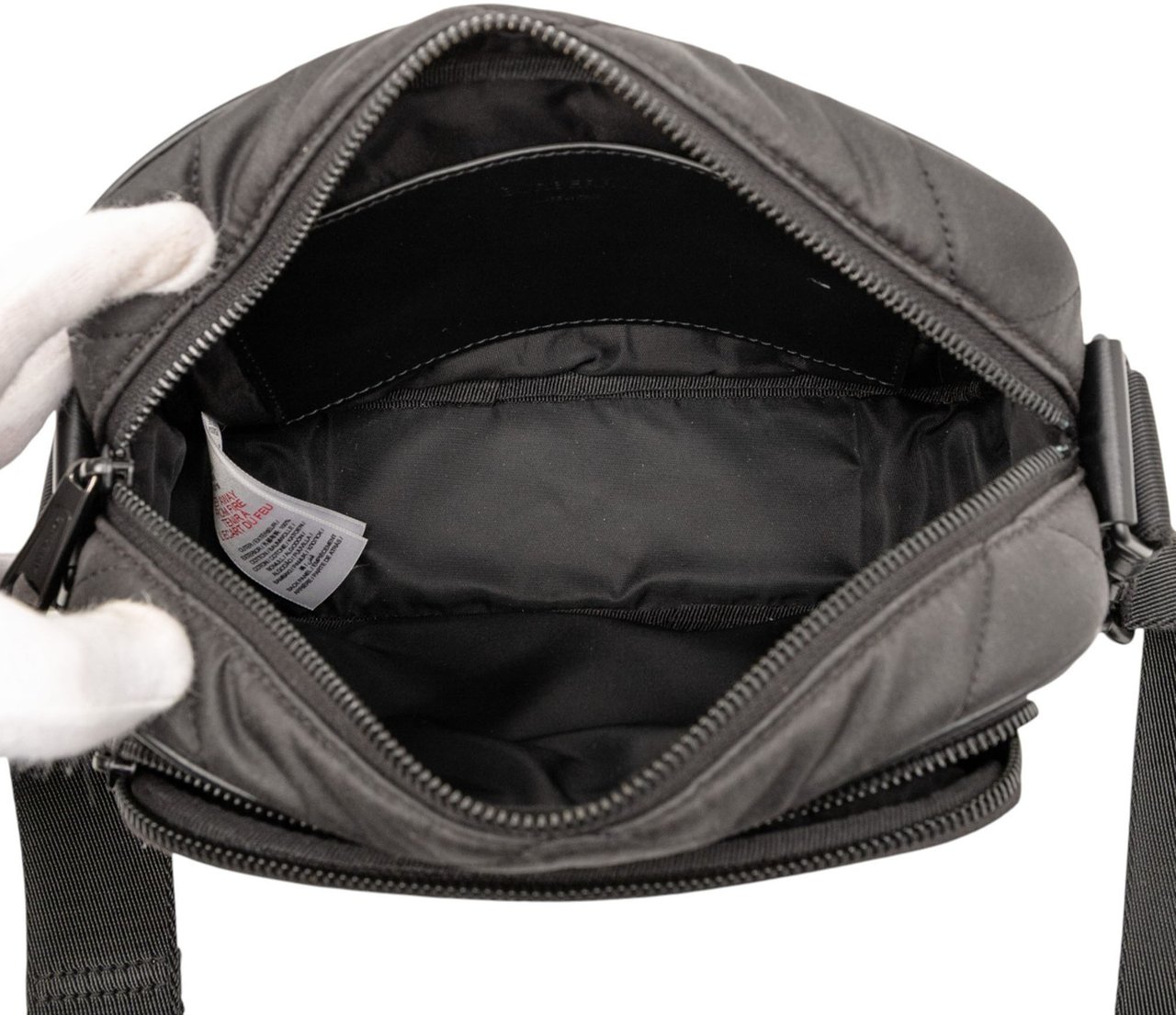 Burberry Quilted Nylon Paddy Crossbody Zwart