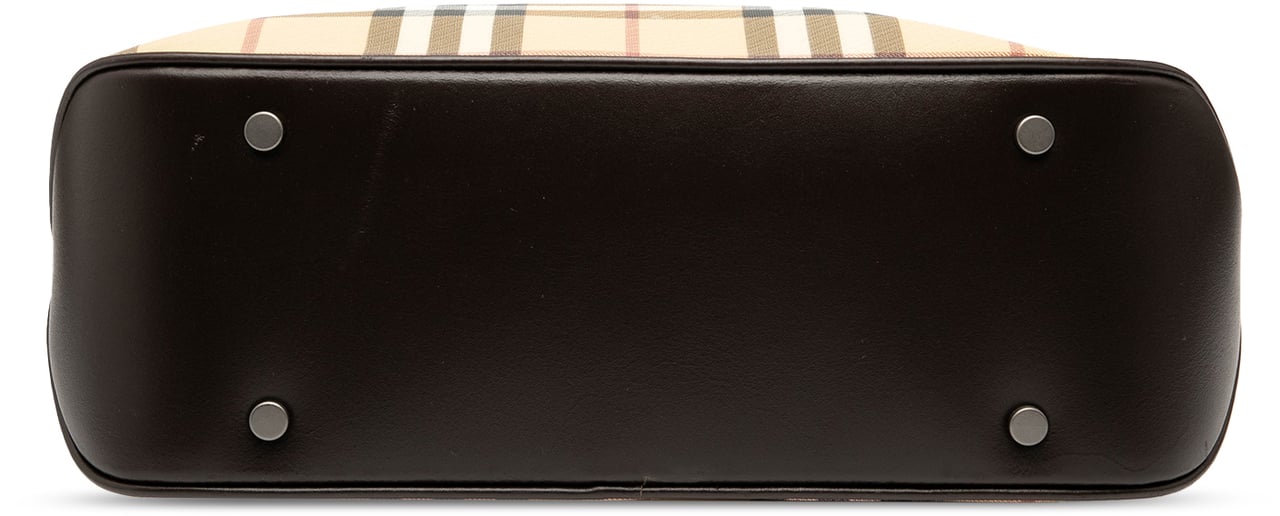 Burberry House Check Canvas Handbag Bruin