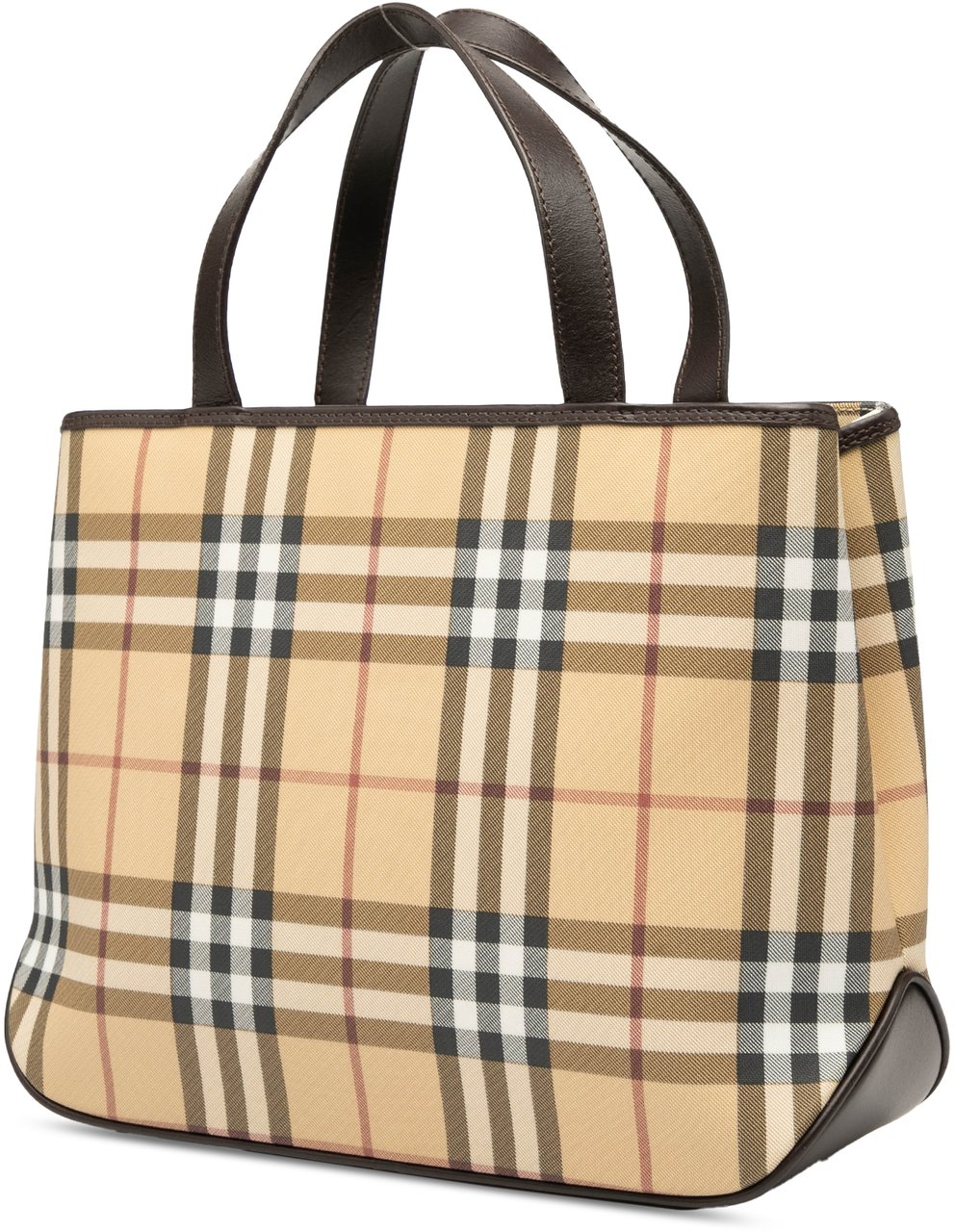 Burberry House Check Canvas Handbag Bruin