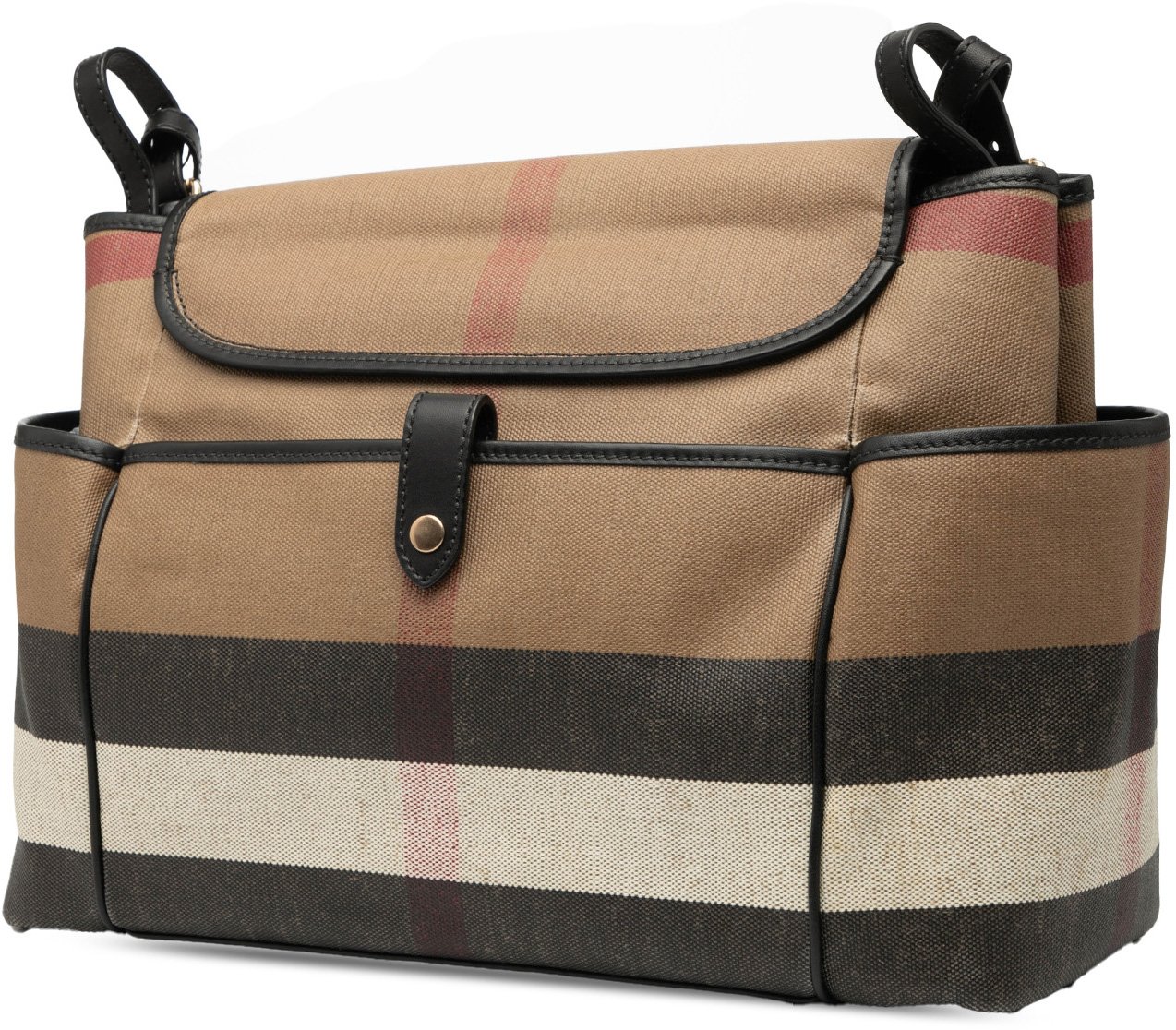 Burberry Mega Check Canvas Diaper Bag Bruin
