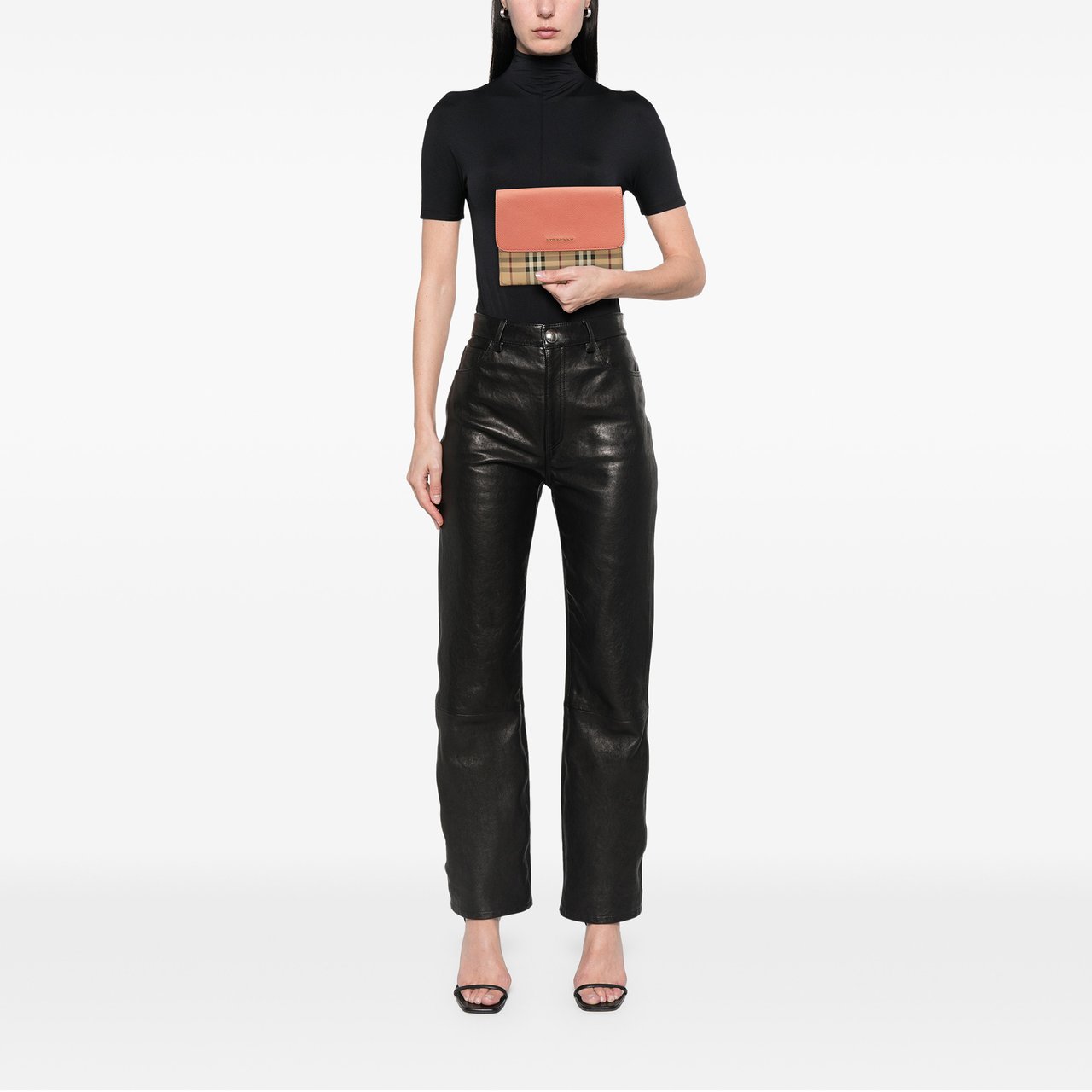 Burberry Haymarket Check Coated Canvas and Calfskin Loxley Crossbody Bruin