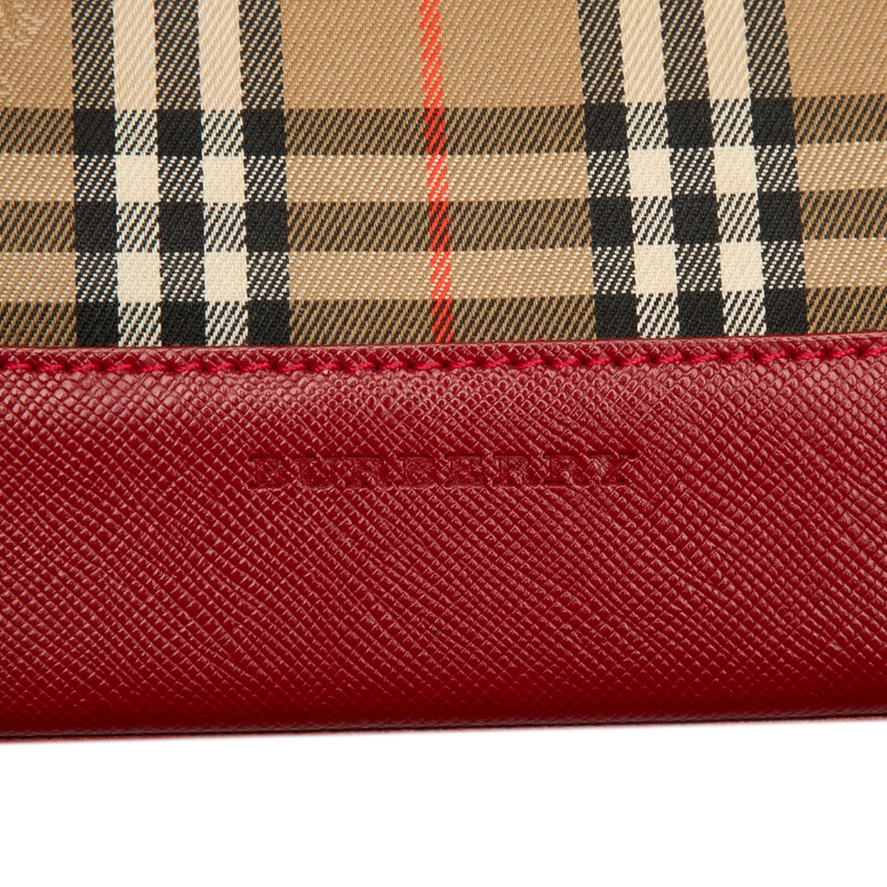 Burberry Haymarket Check Canvas Shoulder Bag Bruin