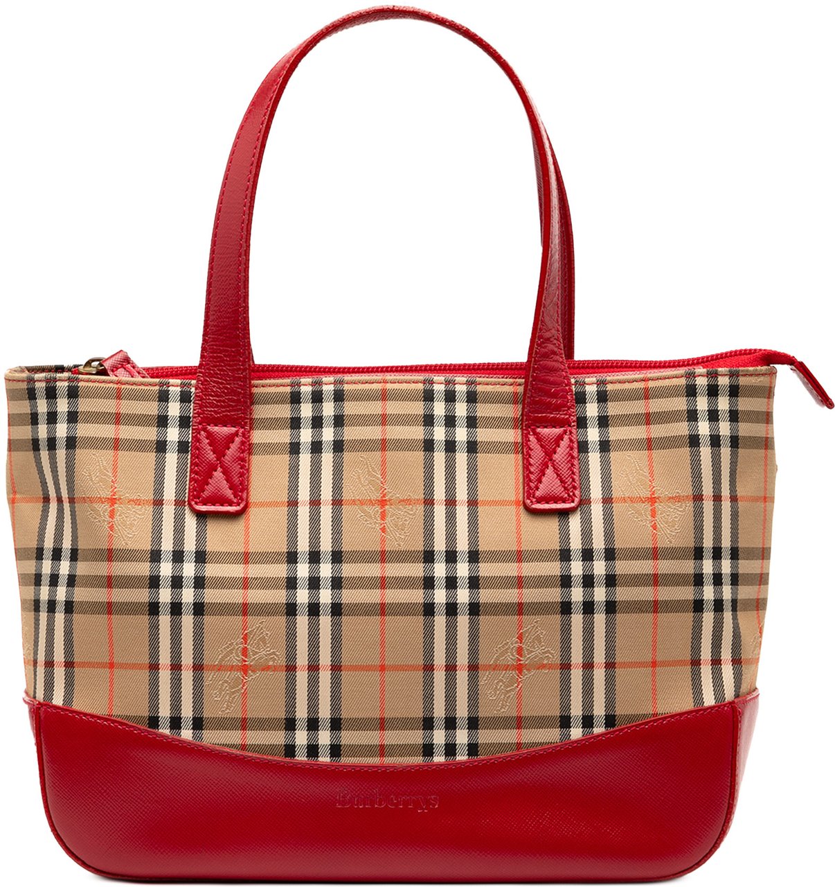 Burberry Haymarket Check Canvas Tote Bruin