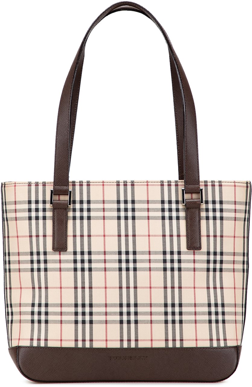 Burberry House Check Canvas Tote Bruin