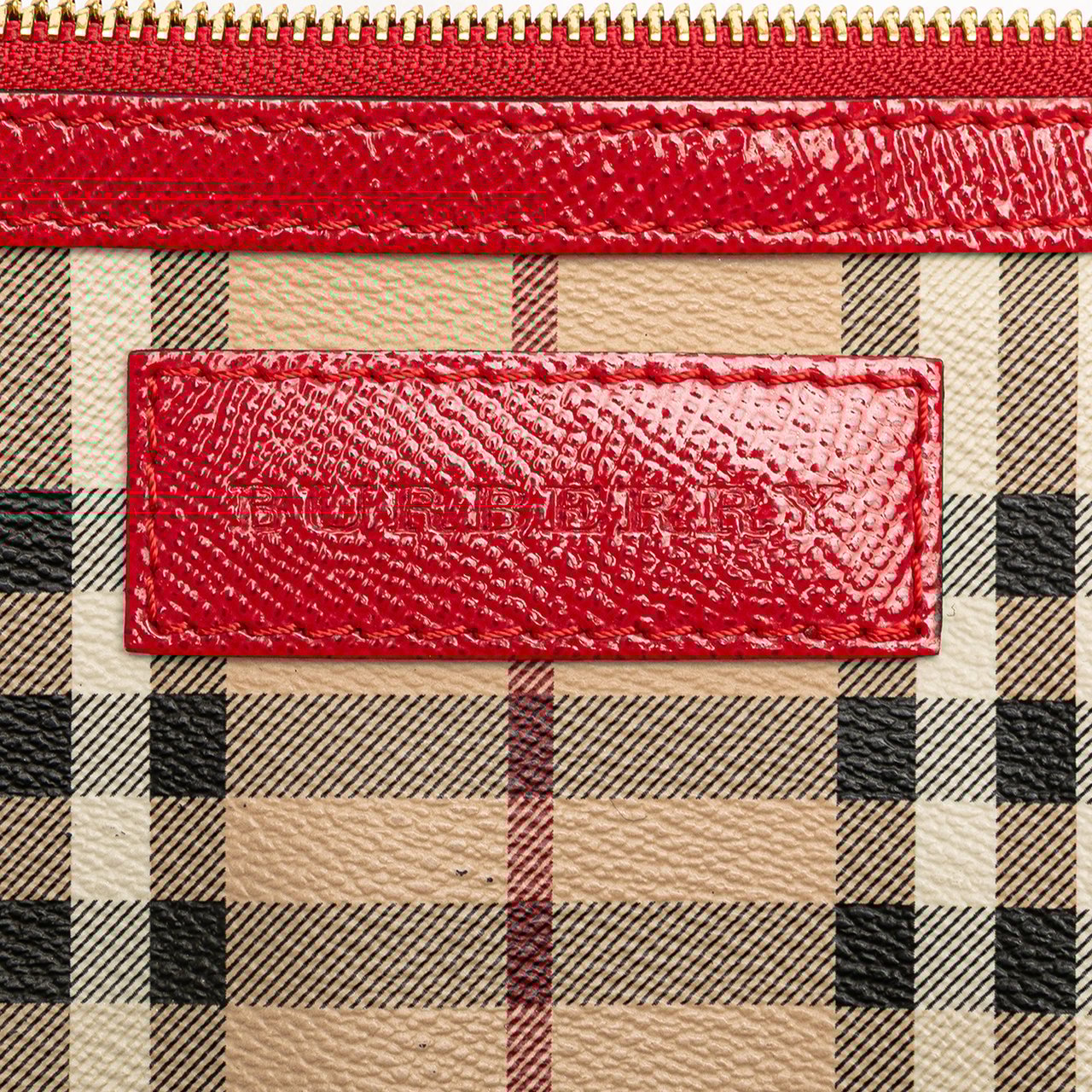 Burberry Small Haymarket Check Coated Canvas Canterbury Tote Bruin