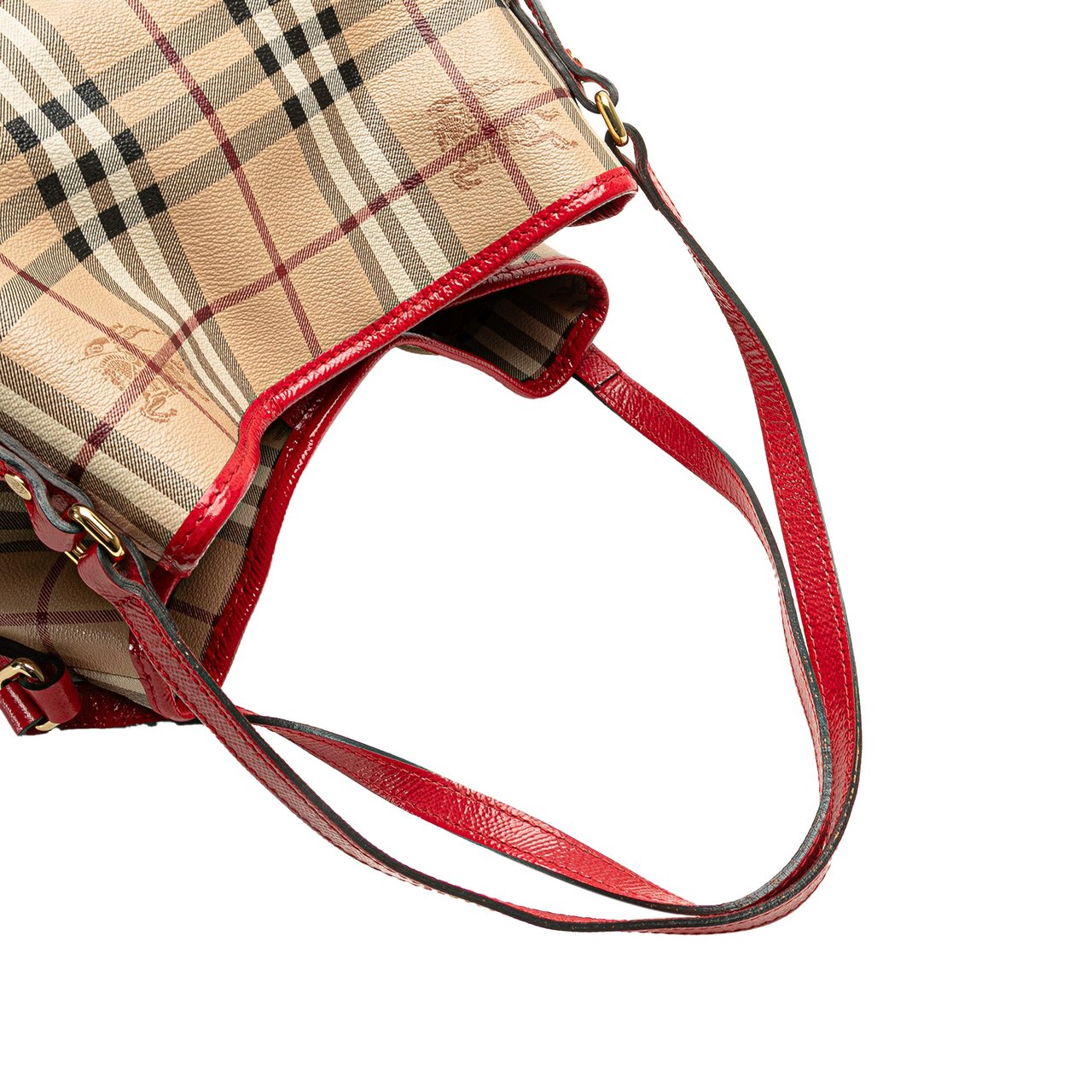 Burberry Small Haymarket Check Coated Canvas Canterbury Tote Bruin